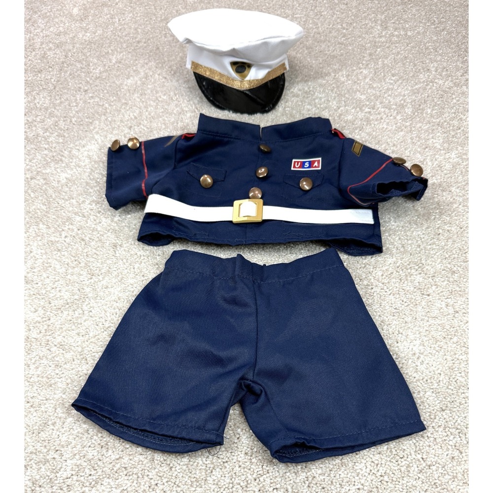 Build A Bear Clothing US Marines Officer Uniform With Cap 2018